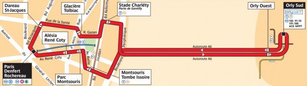 Map OrlyBus Paris