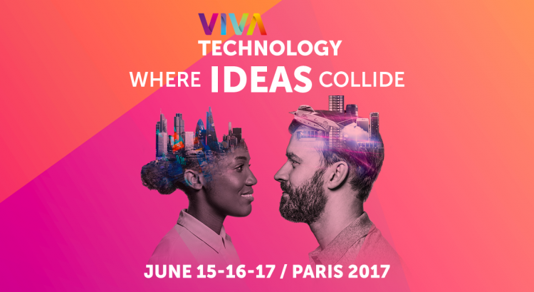 affiche vivatech 2017 where ideas collide salon viparis