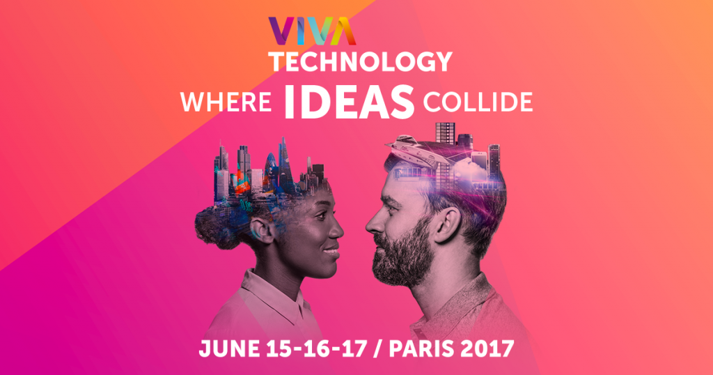 affiche vivatech 2017 where ideas collide salon viparis